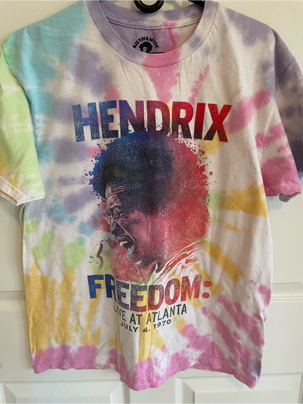 Authentic Hendrix Freedom Tie-Dye Short Sleeve Tee - Size M